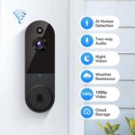 1080p Wireless Video Doorbell Camera, Night Vision, Smart AI Human Detection, Two-Way Talk, Battery Powered, 2.4GHz Wi-Fi, Cloud Storage - Image 3