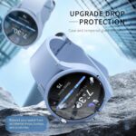 [6+6Pack for Samsung Galaxy Watch 7 40mm Screen Protector Case, Hard PC Bumper + HD Anti-Fog Tempered Glass Protective Film, Waterproof Face Cover Set for Galaxy Watch 7 40mm Accessories - Image 4