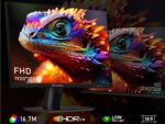 24 Inch Monitor, FHD 100Hz 1080P, IPS 16:9 Frameless Computer Monitor, 99% sRGB, Low Blue Light Eye Care, FreeSync, PC Screen Built-in Speakers, HDMI VGA Display, VESA, Tilt Adjustable, Black - Image 3