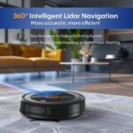 Bagotte Robot Vacuum and Mop Combo with LiDAR Navigation,4000Pa Suction Robot Vacuum Cleaner with Mapping,No-Go Zones,Vacuum Robot for Pet Hair,Hard Floor,Carpet - Image 3