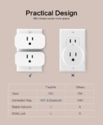 TREATLIFE 4 Pack Smart Plugs That Work with Alexa and Google Home, 7 Day Heavy Duty Programmable Timer, 1800W 15A WiFi Smart Outlet, Child Lock, Vacation Mode, Reliable WiFi Connection - Image 4