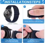 Compatible with 16mm 18mm 19mm 20mm 22mm Watch Bands Quick Release Replacement Wristband,Adjustable Stretchy Nylon Solo Loop Straps Fabric Braided Sport Elastic Bands for Men Women - Image 4