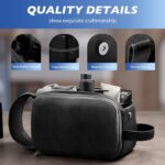 HOTOR Travel Toiletry Bag - Water Resistant Travel Essentials for Women and Men, Compact Leather Toiletries Organizer with Handle, Versatile Cruise Ship Essentials, Black, Medium - Image 6