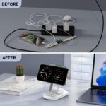 2025 Magnetic Wireless Mag-Safe Charger Stand,3 in 1 Charger with Light for iPhone 16 15 14 13 12 Pro Max Plus,Charging Pad for Apple Watch Series & Air pods 4 3 2 Pro(White) - Image 7