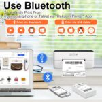 Ecommerce Label Printer, Bluetooth Thermal Shipping Label Printer, 4x6 Thermal Printer Compatible with Android, iOS, Windows, Amazon, Ebay, Shopify, Etsy, USPS, Pirate Ship, Shippo - Image 4