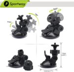 Sportway S30 Dash Cam Suction Mount (2nd Gen) with 10pcs Joints for REXING,Z-Edge,Old Shark,YI,KDLINKS,Falcon Zero,Transcend,Crosstour,VANTRUE,GoPro Hero and Most Other Dash Cameras DVR GPS - Image 3