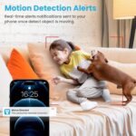 litokam 2K Indoor Security Camera, 360° Cameras for Home Security Indoor with Motion Detection, Pet Cam with Phone App, Baby Monitor-Night Vision - Image 3
