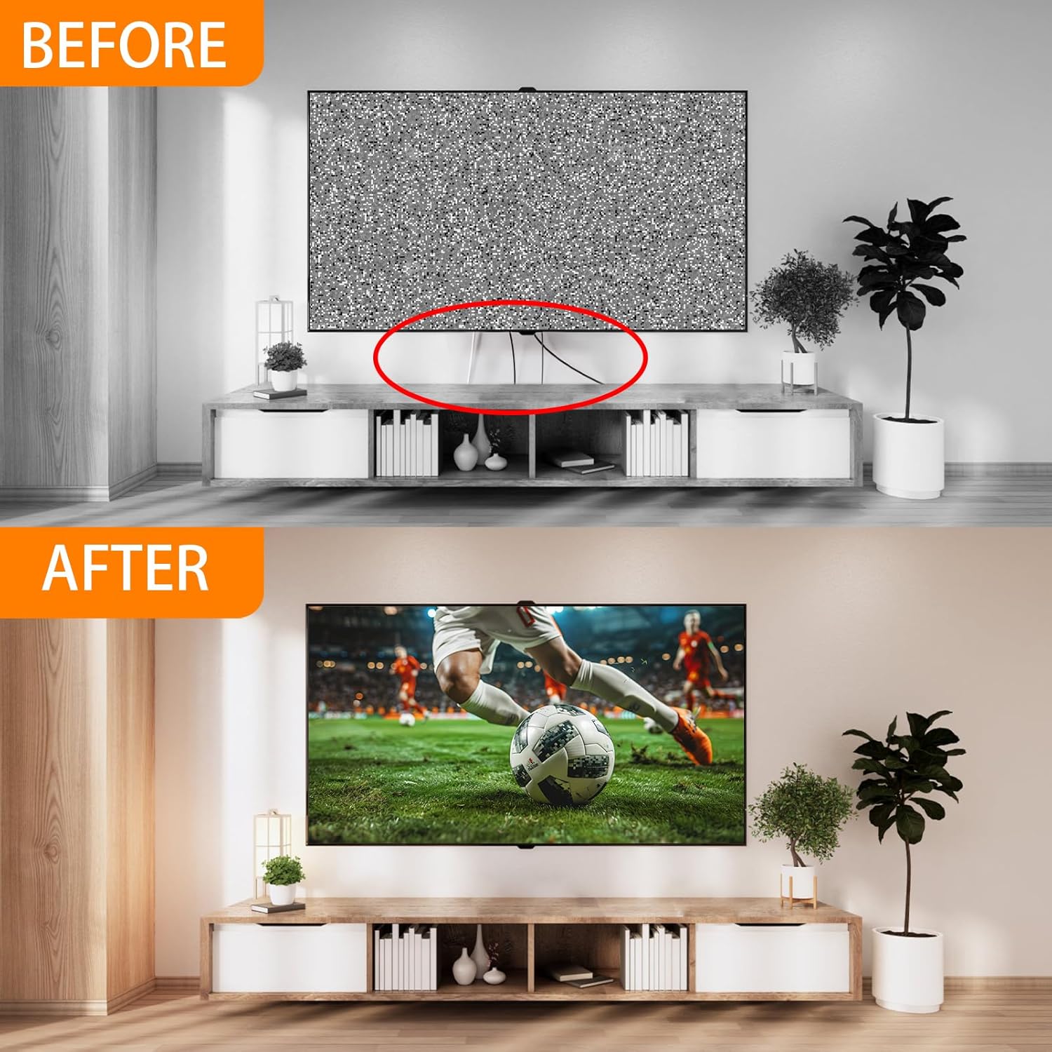 in Wall Cable Management Kit,Hide TV Cords for Wall Mount TV,Includes Power & Low Voltage Cable Management,Easy Install with Hole Saw Drill Attachment - Image 3