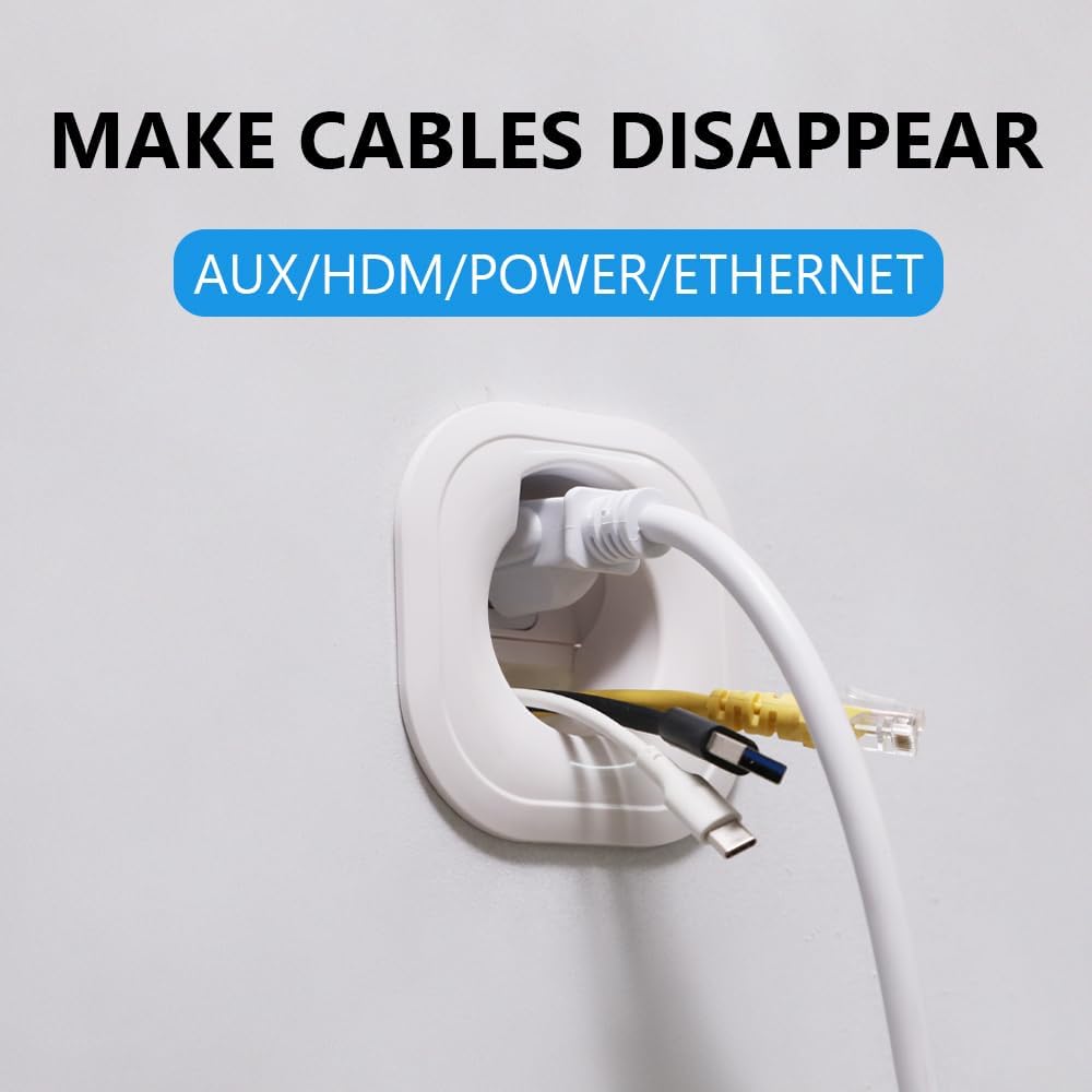 in Wall Cable Management Kit,Hide TV Cords for Wall Mount TV,Includes Power & Low Voltage Cable Management,Easy Install with Hole Saw Drill Attachment - Image 7