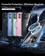 ESR for iPhone 16 Case, Compatible with MagSafe, Shockproof Military-Grade Protection, Magnetic Phone Case for iPhone 16, Classic Hybrid Case (HaloLock), Clear - Image 3