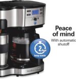 Hamilton Beach 2-Way 12 Cup Programmable Drip Coffee Maker & Single Serve Machine, Glass Carafe, Auto Pause and Pour, Black (49980R) - Image 6