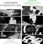 4 PCS Cow Print Car Accessories Set, Soft Fluffy Plush Cute Cow Steering Wheel Cover & Handbrake Cover, Warm Furry Cow Print Armrest Mat & Shift Gear Cover, Car Accessories - Image 4