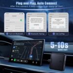 Wireless CarPlay Adapter, 2025 Upgrade Support Netflix/YouTube/TF Card Plug & Play Dongle with Apple Car Play Wireless Adapter Android Auto Wireless Adapter for Cars from 2015&iPhone iOS10+ - Image 5