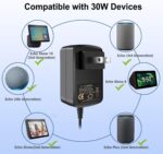 30W Power Cord for Alexa Echo Show 8, Echo Show 10, Echo Show 15, Echo 4th Gen Echo 3rd Gen, 18.5V 1.67A AC Adapter with 5.9ft Power Cable - Image 4