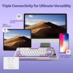 EPOMAKER Ajazz AK820 Pro 75% Wireless Mechanical Keyboard with TFT Smart Display&Knob, Gasket-Mounted Gaming Keyboard, Bluetooth/2.4GHz/USB-C Wired (Purple, Gift Switch) - Image 5