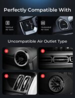 LISEN for 15W MagSafe Car Mount Charger, for iPhone 16 Wireless Magnetic Car Charger, for Magsafe Car Phone Charger Vent for Mag Safe. for iPhone 16e 16 Pro Max 15 14 13 12, Black - Image 4