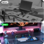 X-cosrack Acrylic Monitor Stand Riser,Dual Monitor Stand with Adjustable Length and Angle,3 Shelf with Anti-Slip Mat for Laptop, Computer, PC, Printer,TV Screen - Image 5