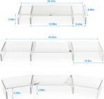 X-cosrack Acrylic Monitor Stand Riser,Dual Monitor Stand with Adjustable Length and Angle,3 Shelf with Anti-Slip Mat for Laptop, Computer, PC, Printer,TV Screen - Image 6