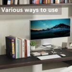 X-cosrack Acrylic Monitor Stand Riser,Dual Monitor Stand with Adjustable Length and Angle,3 Shelf with Anti-Slip Mat for Laptop, Computer, PC, Printer,TV Screen - Image 7