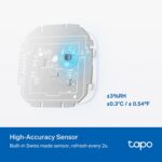TP-Link Tapo Smart Temperature and Humidity Monitor, 2.7" E-Ink Display, Swiss-Made Sensor, Real-Time Notification, Visual Graphics, Requires Tapo Hub, White, T315 - Image 5