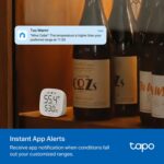 TP-Link Tapo Smart Temperature and Humidity Monitor, 2.7" E-Ink Display, Swiss-Made Sensor, Real-Time Notification, Visual Graphics, Requires Tapo Hub, White, T315 - Image 6