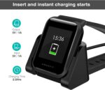 MoKo Charger Compatible with Amazfit Bip/Bip Lite Smartwatch, Portable Replacement USB Charger Charging Stand Adapter Station Cradle Dock with Cable for Huami Amazfit Bip/Bip Lite - Black - Image 4