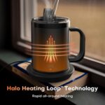 Coffee Mug Warmer Set for Desk, Electric Coffee Cup Warmer with Temperature Control & Self-Heating for Coffee, Beverage, Milk, Tea, LED Temp and Battery Level Display, 14oz (Cup Included) - Image 5