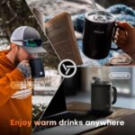 Coffee Mug Warmer Set for Desk, Electric Coffee Cup Warmer with Temperature Control & Self-Heating for Coffee, Beverage, Milk, Tea, LED Temp and Battery Level Display, 14oz (Cup Included) - Image 6