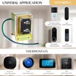 24-Volt AC 40VA Doorbell Transformer, Compatible with Ring Wired Video Doorbell and Thermostats, Easy to Install Hardwired Door Chime Power Supply for Multiple Smart Doorbells - Image 3