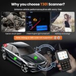 Beaspire OBD2 Scanner Diagnostic Tool, Check Engine Light Code OBD2 Reader with Reset, I/M Readiness, Battery Tester, Mode 6, Mode 8, Plug & Play, Multilingual, Support All Vehicles After 1996 - Image 8