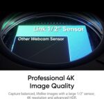 Insta360 Link 2 - PTZ 4K Webcam for PC/Mac, 1/2" Sensor, AI Tracking, HDR, AI Noise-Canceling Mic, Gesture Control for Streaming, Video Calls, Gaming, Works with Zoom, Teams, Twitch & More - Image 3