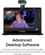 Insta360 Link 2 - PTZ 4K Webcam for PC/Mac, 1/2" Sensor, AI Tracking, HDR, AI Noise-Canceling Mic, Gesture Control for Streaming, Video Calls, Gaming, Works with Zoom, Teams, Twitch & More - Image 7