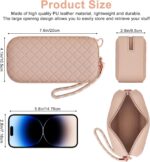 Portable Travel Makeup Bag,Soft Silicone Waterproof Toiletry Cosmetic Bag for Women,Upgrade Anti-Fall Out Zipper Closure Organizer Makeup Case -(Khaki) - Image 3