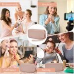 Portable Travel Makeup Bag,Soft Silicone Waterproof Toiletry Cosmetic Bag for Women,Upgrade Anti-Fall Out Zipper Closure Organizer Makeup Case -(Khaki) - Image 7