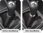 Car Gear Shift Boot Cover, Automotive Gear Shift Boot Shifter Knob Dust Cover, Vehicle Interior Leather Gear Lever Gaiter Stick Protector Accessories, Universal for RV, SUV, Truck (Red) - Image 3