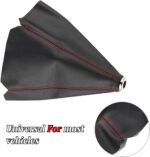 Car Gear Shift Boot Cover, Automotive Gear Shift Boot Shifter Knob Dust Cover, Vehicle Interior Leather Gear Lever Gaiter Stick Protector Accessories, Universal for RV, SUV, Truck (Red) - Image 4