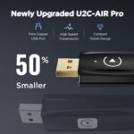 Wireless Carplay Adapter Small Car Play Dongle Mini CarPlay Wireless Adapter for Apple for iPhone iOS 11+ for OEM Wired Car Model 2017+, Black, U2C-AIR Pro - Image 5