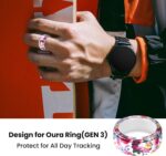 4-Pack Ring Cover Compatible with Oura Ring Gen 3/Samsung Galaxy Ring/ULTRAHUMAN Ring AIR/RingConn Smart Ring, Anti-Scratch Elastic Silicone Protective Case (4Pack-A, S(Size 6/7/8/9/10)) - Image 6