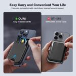 Mag-Safe Wallet Magnetic Wallet for iPhone Lightweight Magnetic Phone Wallet Stand Adjustable Leather Magnetic Card Holder for iPhone 16/15/14/13/12 Series, Not for iPhone 13/12 Mini (Black) - Image 7