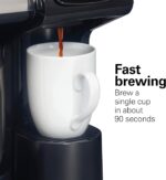 Hamilton Beach FlexBrew Trio 2-Way Coffee Maker, Compatible with K-Cup Pods or Grounds, Combo, Single Serve & Full 12c Thermal Pot, Black and Stainless – Fast Brewing - Image 4