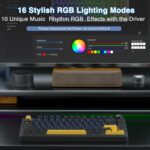 AULA F75 75% Wireless Mechanical Keyboard, Hot Swappable Creamy Keyboard, Pre-lubed Greywood Switches RGB Backlit Gaming Keyboards, 2.4GHz/Type-C/BT5.0(Cool Black) - Image 6