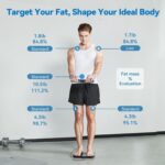 Lepulse Body Composition Scale, 8 Electrode Bathroom Smart Scale with BMI, Body Fat, Muscle Mass, Scale for Body Weight and Fat with 20 Body Fat Scale, Large Color Display and Report (Black) - Image 4