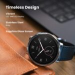 Amazfit Active 2 Smart Watch 44mm, 10 Day Battery, Fitness Tracker, Sleep Monitor, GPS Maps, 160+ Sport Modes, Water Resistant, for Android & Apple iPhone, Sapphire Glass, Black Leather Strap - Image 3