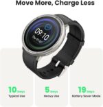 Amazfit Active 2 Smart Watch 44mm, 10 Day Battery, Fitness Tracker, Sleep Monitor, GPS Maps, 160+ Sport Modes, Water Resistant, for Android & Apple iPhone, Sapphire Glass, Black Leather Strap - Image 4