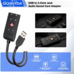 USB to 3.5mm Jack Audio Sound Card Adapter for Kingston Cloud II, Gaming Headset 7.1 Channel USB Sound Card for PS5, for Series X S - Image 3