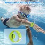 Waterproof Airtag Bracelets for Kids，Apple Air tag Holder for Kids-Soft Silicone Hidden Air tag Wristband - Lightweight GPS Tracker AirTag Watch Band for Child - Image 3