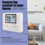 Non-Programmable Thermostats for Home Conventional Single-Stage Systems, up to 1 Heat/ 1 Cool (with White Backlight) - Image 4