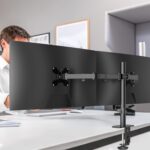 Pholiten Dual Monitor Stand,Heavy Duty Adjustable Monitor Desk Mount for 2 Screens up to 38Inches,Dual Monitor Arm with Height Adjustable Tilt Swive Rotate,Holds up to 22 lbs - Image 7