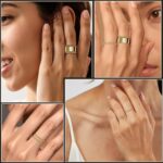 2-Pack 14K Gold Plated Stacking Rings for Oura Ring Gen 4/Gen 3, Cubic Zirconia Simulated Diamond Rings for Women - Image 5