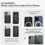 Spigen Valentinus S (MagFit) Magnetic Wallet Card Holder 7-Cards, Cash, Trifold Wallet Stand Designed for MagSafe Compatible with iPhone 16/15/14/13/12 Models - Black - Image 3